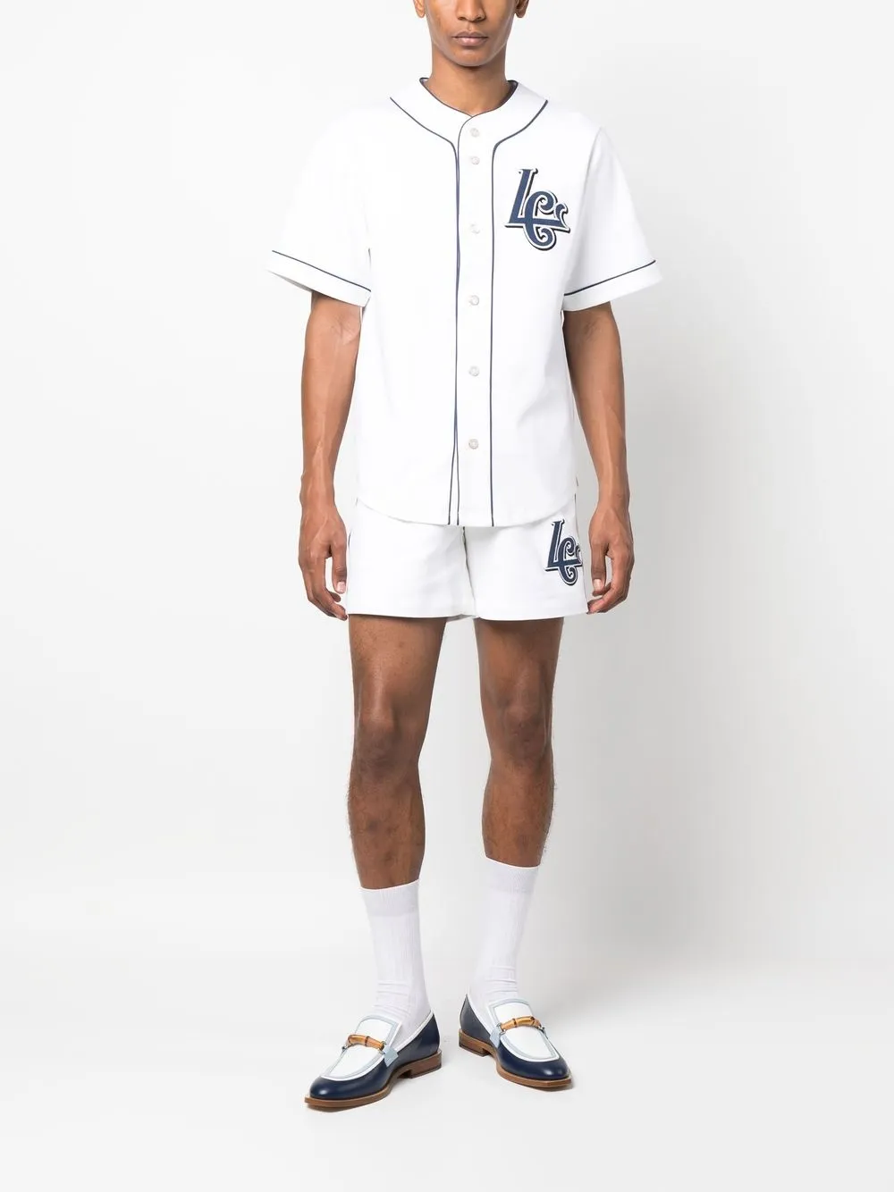 Late Checkout LC embroideredlogo Baseball Shirt Farfetch