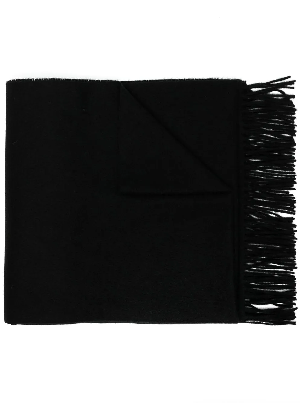 

Mulberry lambswool logo-patch scarf - Black