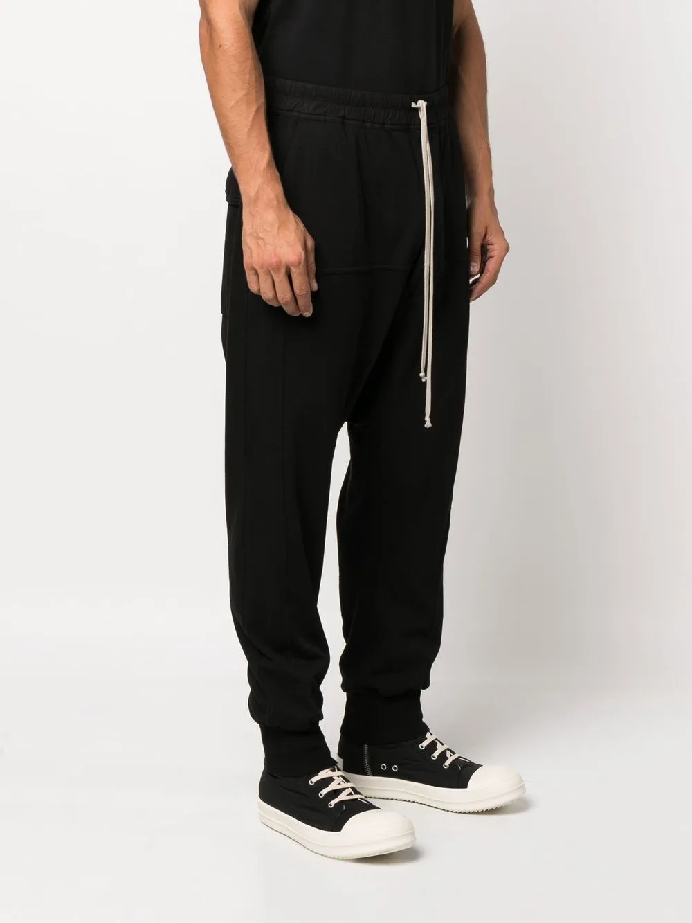 Rick Owens Drkshdw Drawstring Waist Drop Crotch Trousers Farfetch 