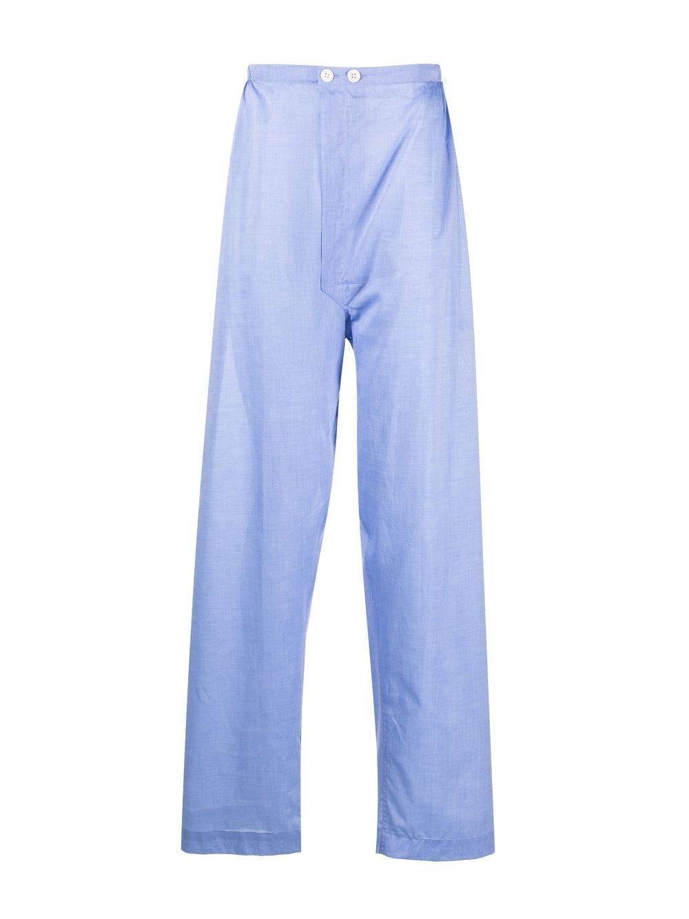 derek rose long-sleeved pyjama set - blue