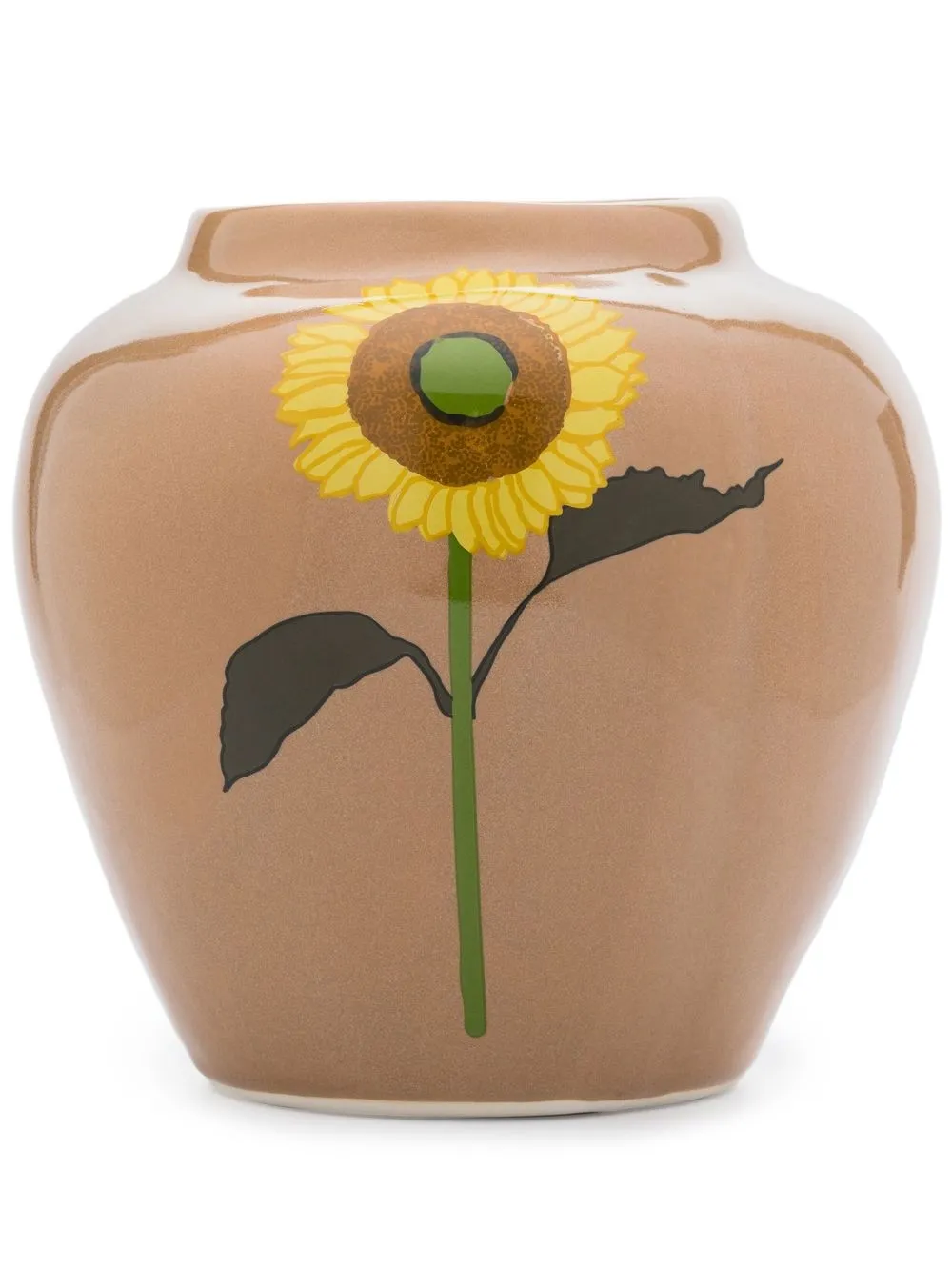 

Bernadette sunflower-painted ceramic vase (24cm) - Neutrals