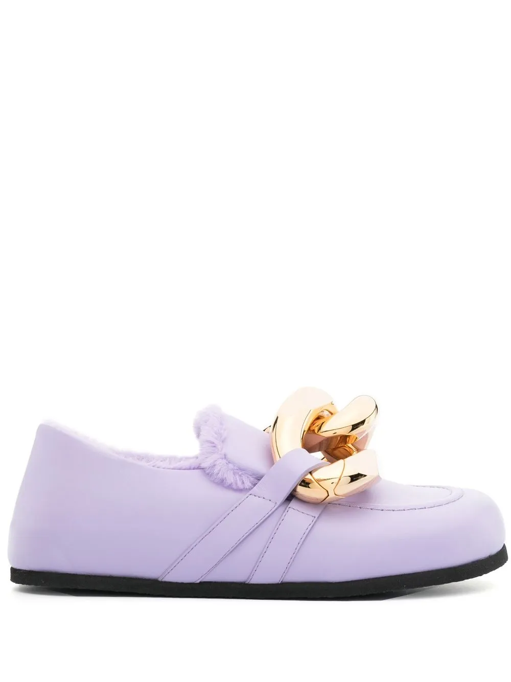 

JW Anderson Chain leather loafers - Purple