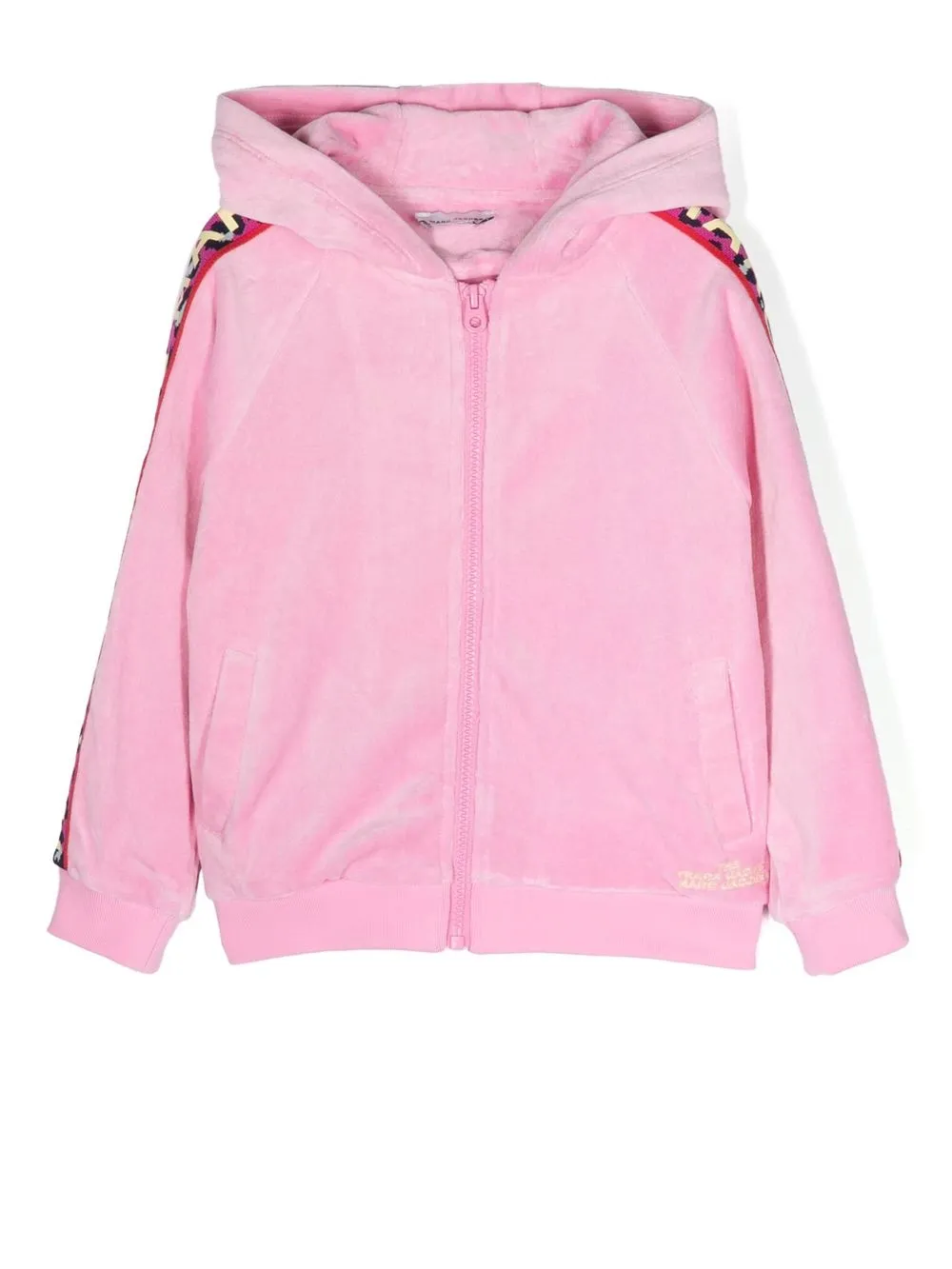 

Marc Jacobs Kids hoodie con franja del logo - Rosado