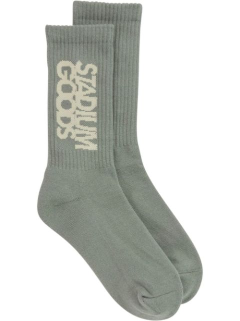 STADIUM GOODS® ribbed logo "Dry Moss" socks