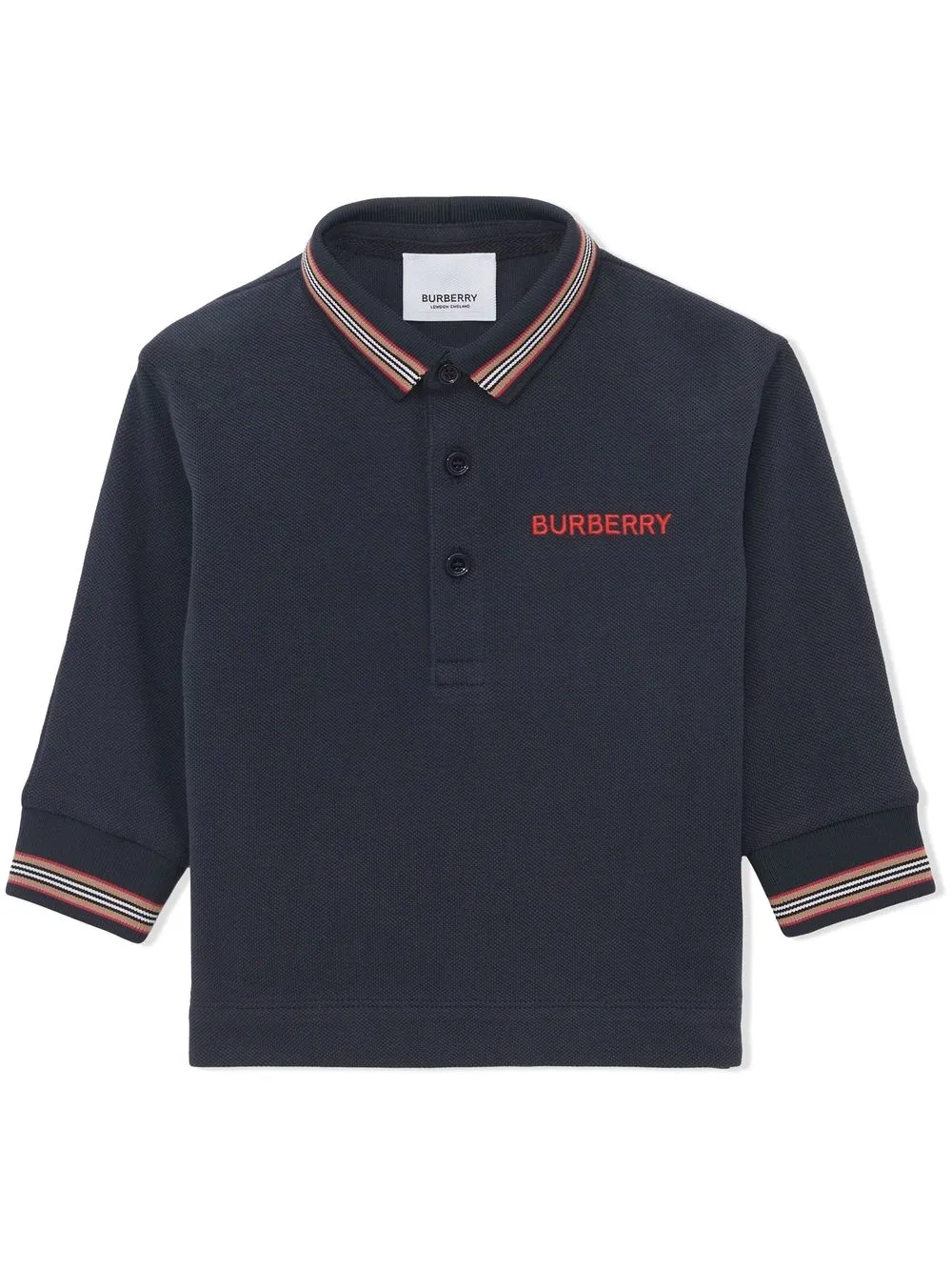 

Burberry Kids set de mameluco con logo bordado - Azul