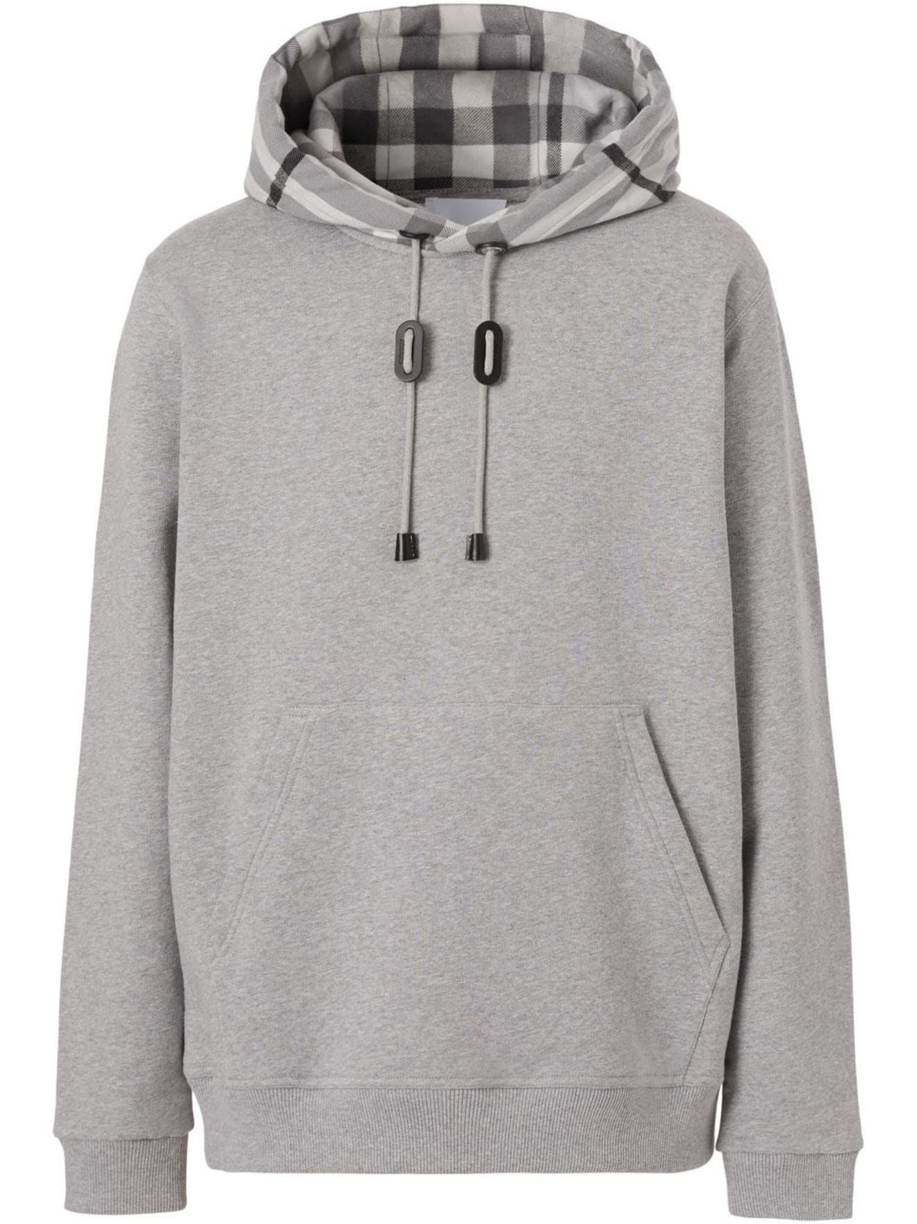 Burberry check-print hoodie grey | MODES