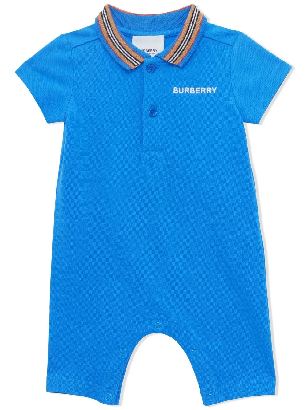 

Burberry Kids mameluco Icon Stripe - Azul