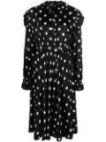 Balenciaga ruffle spot-print midi dress - Black