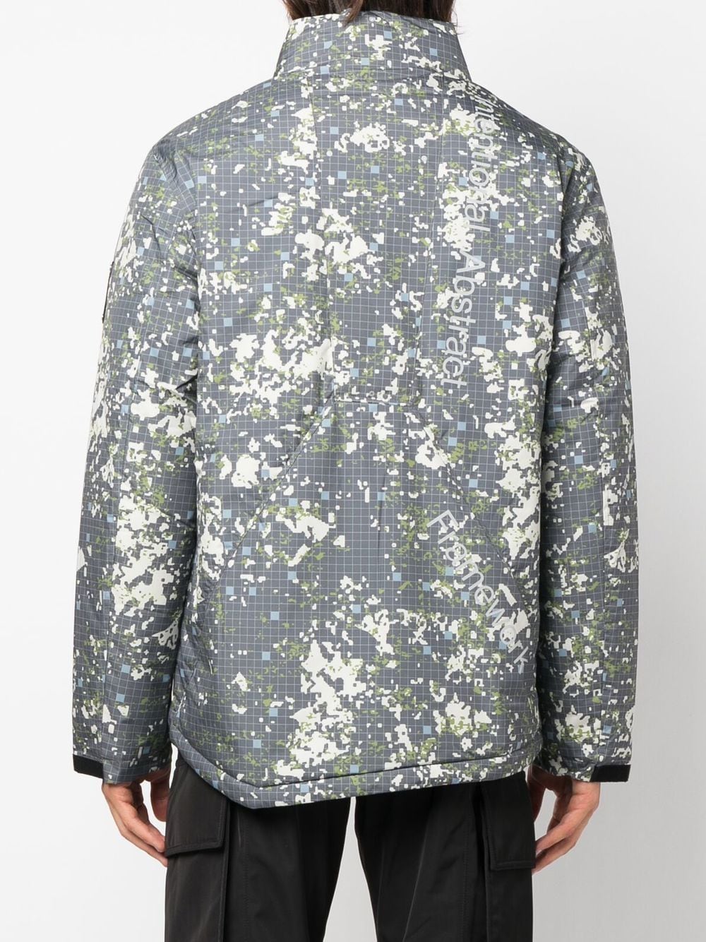 Shop A-cold-wall* Abstract-print Sports Jacket In Grey