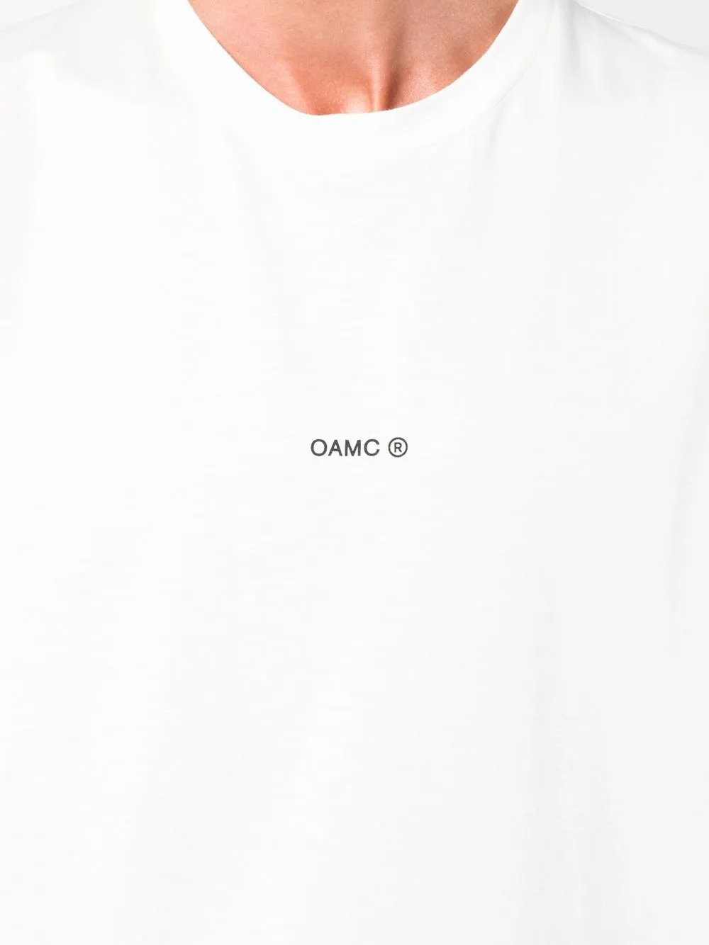 Shop Oamc Logo-print Short-sleeve T-shirt In White