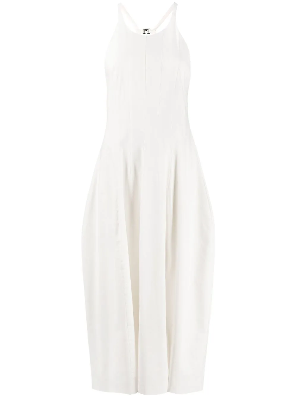 

Low Classic vestido midi plisado - Blanco