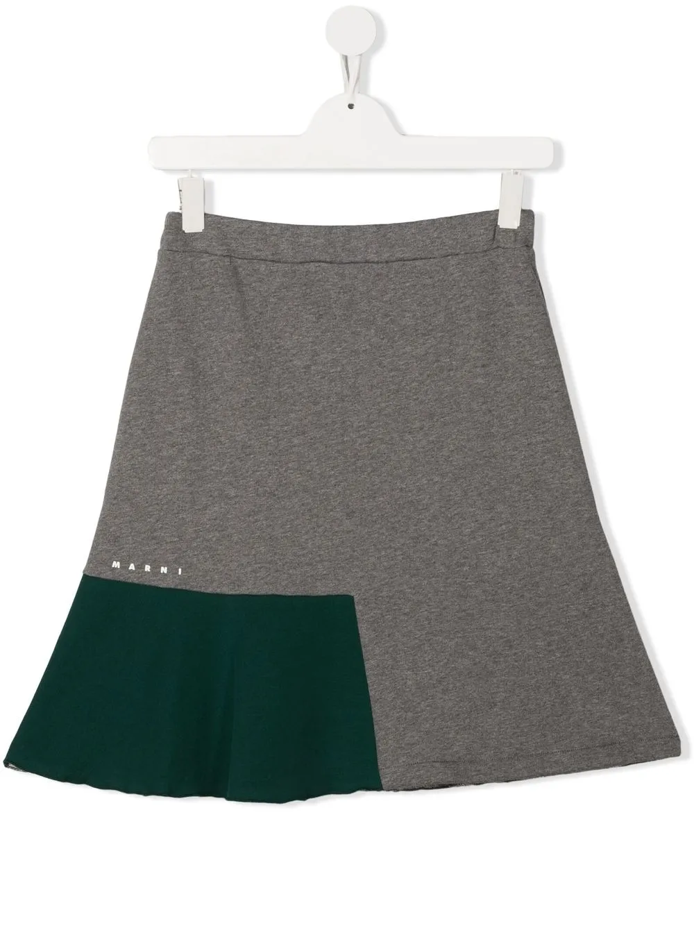 

Marni Kids TEEN colour-block flared skirt - Grey