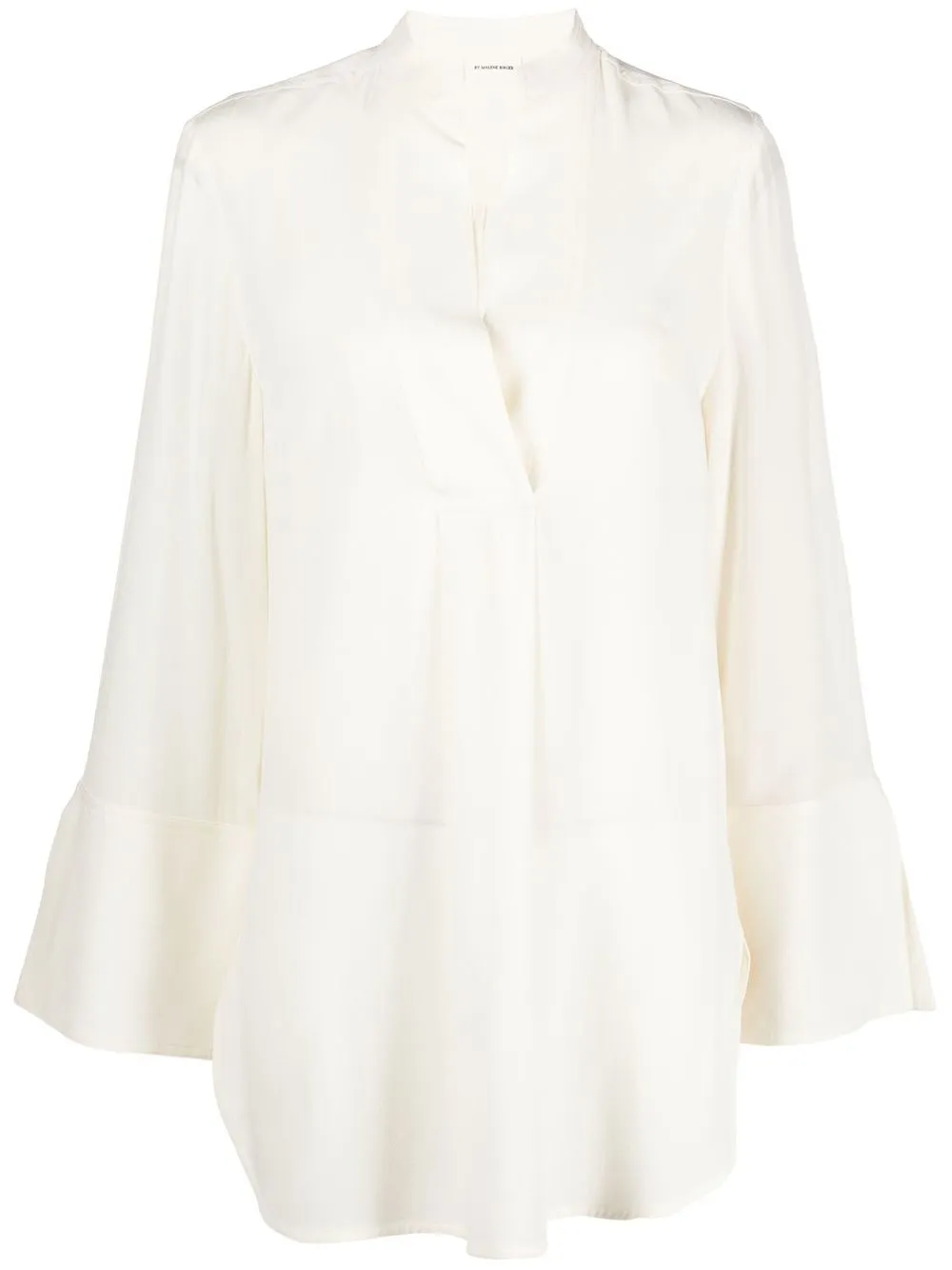 

By Malene Birger blusa de seda con botones - Blanco