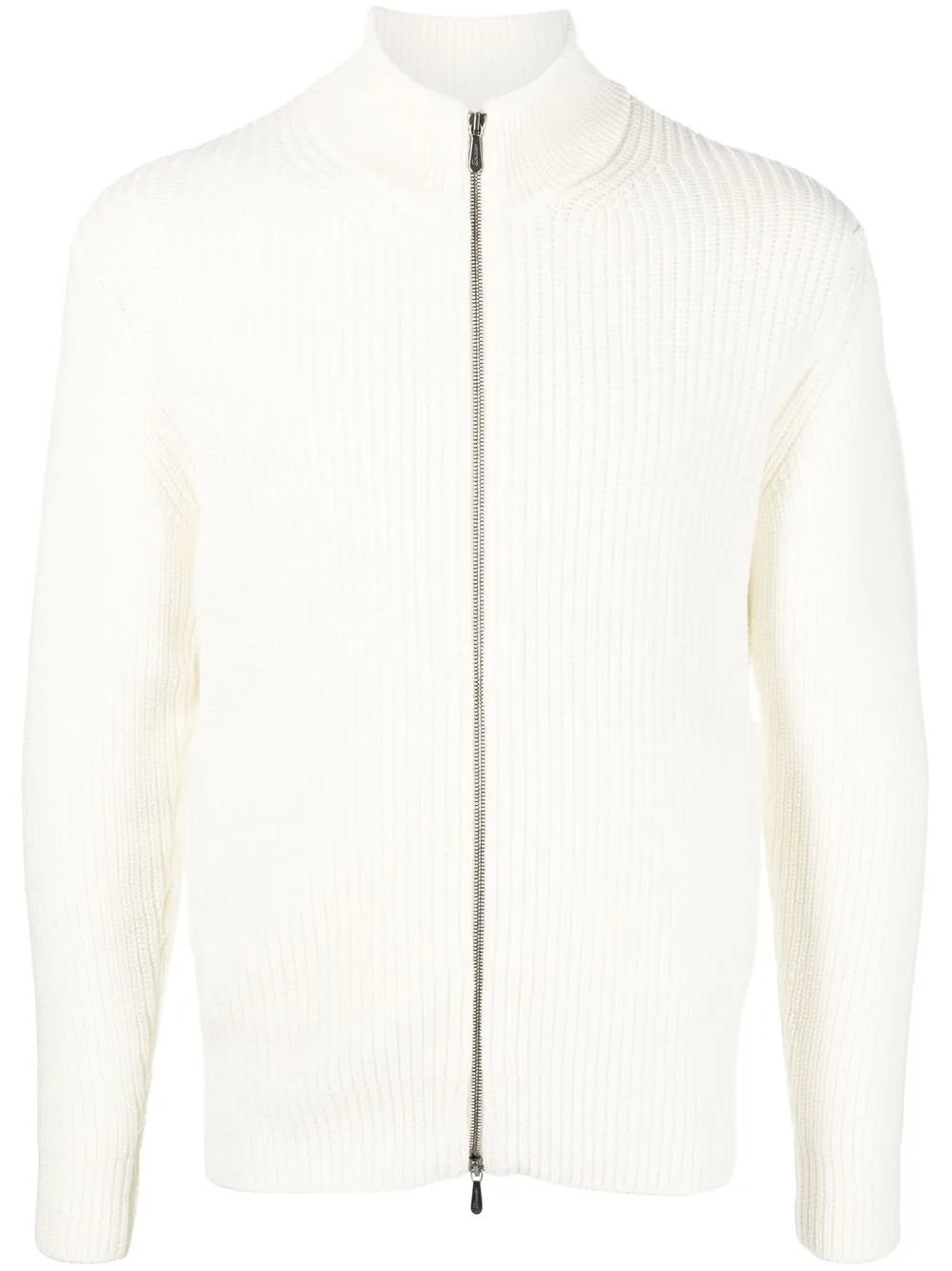 

Drumohr zipped merino-wool cardigan - White