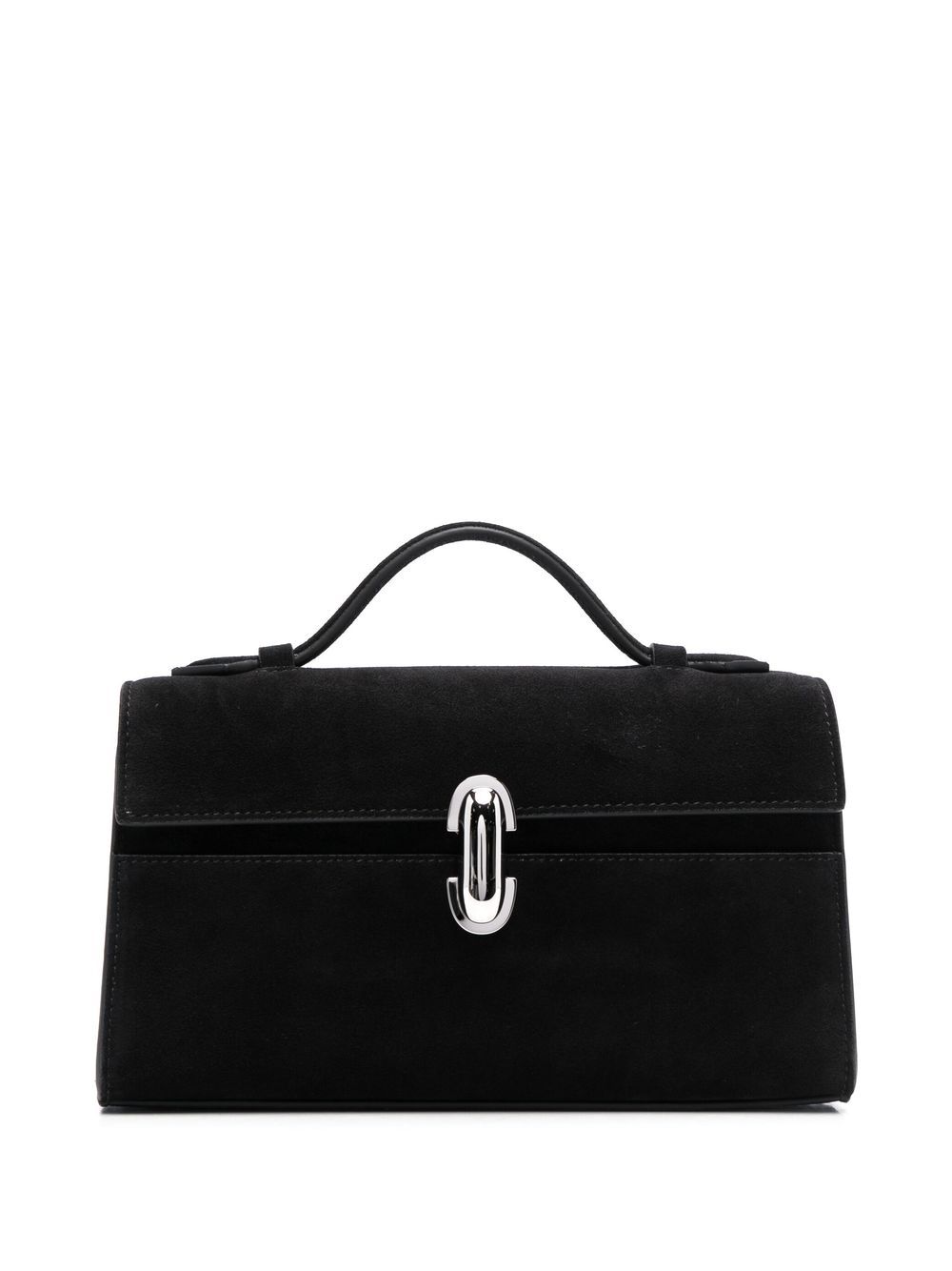 Savette suede-leather tote bag - Black