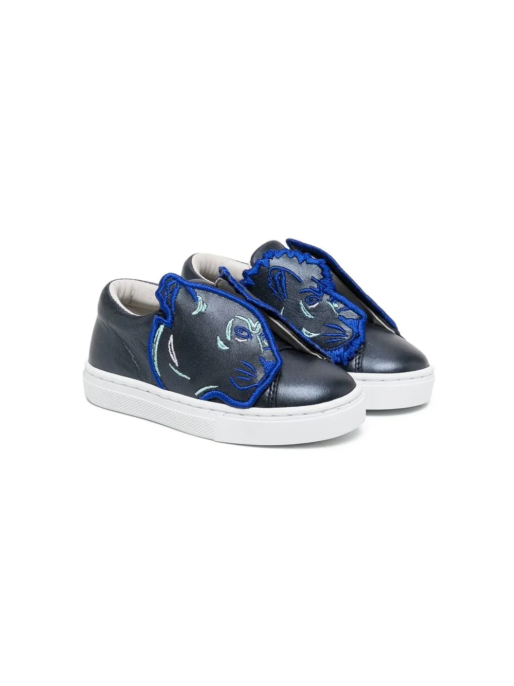 

Kenzo Kids tenis con aplique de guepardo - Azul