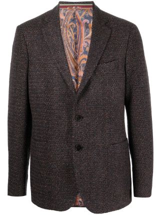 ETRO single-breasted Tweed Blazer - Farfetch