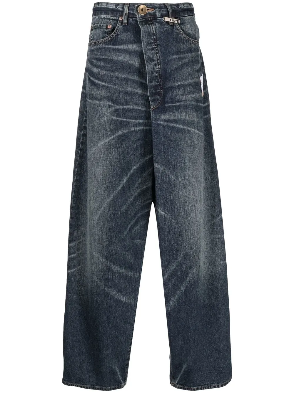 

Maison Mihara Yasuhiro jeans con tiro alto - Azul