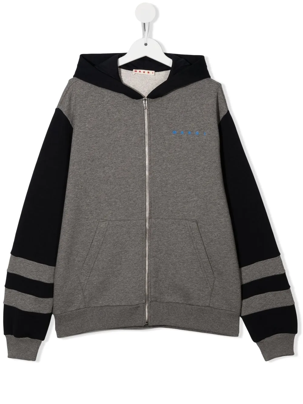 

Marni Kids TEEN logo-print zip-up hoodie - Grey