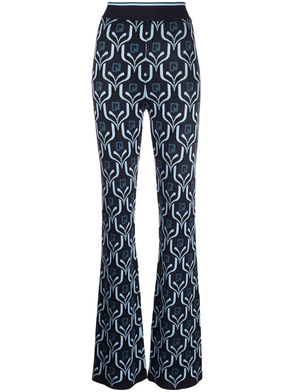 

Paco Rabanne monogram jacquard knitted trousers - Blue