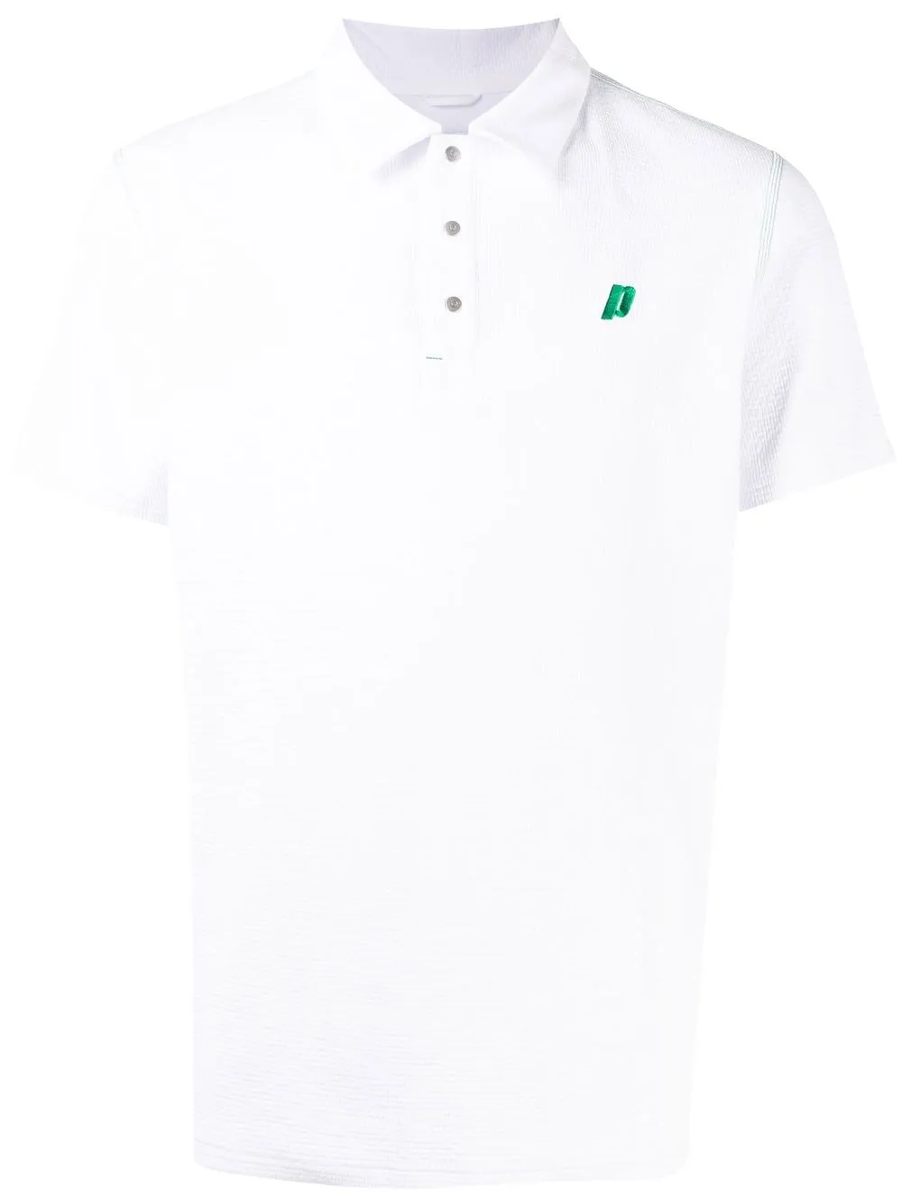 

Reigning Champ playera tipo polo con logo bordado - Blanco