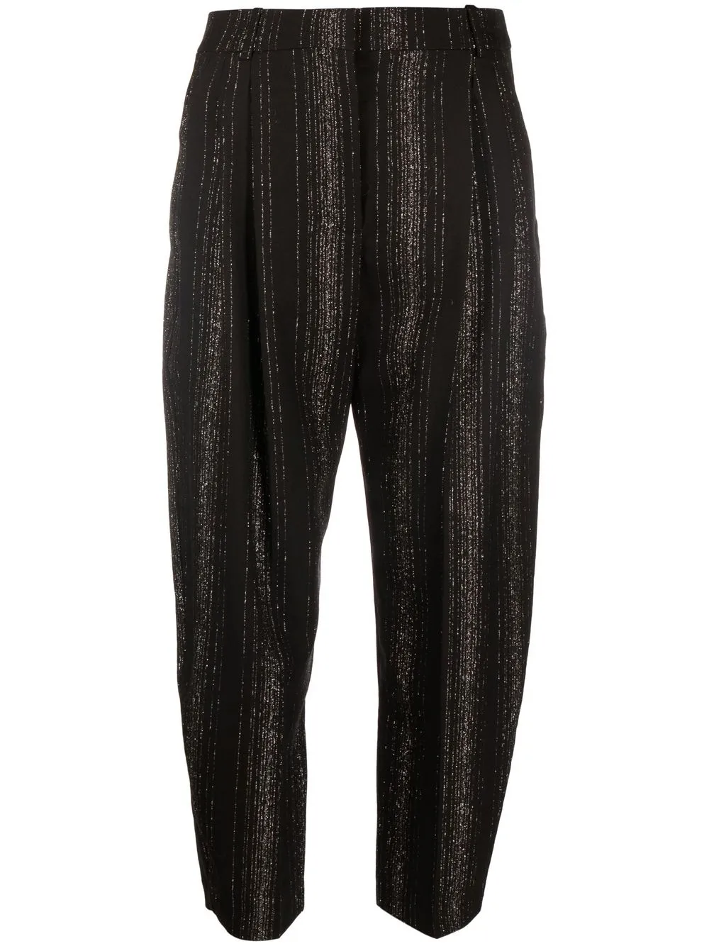 

Stella McCartney pantalones capri con tiro alto - Negro