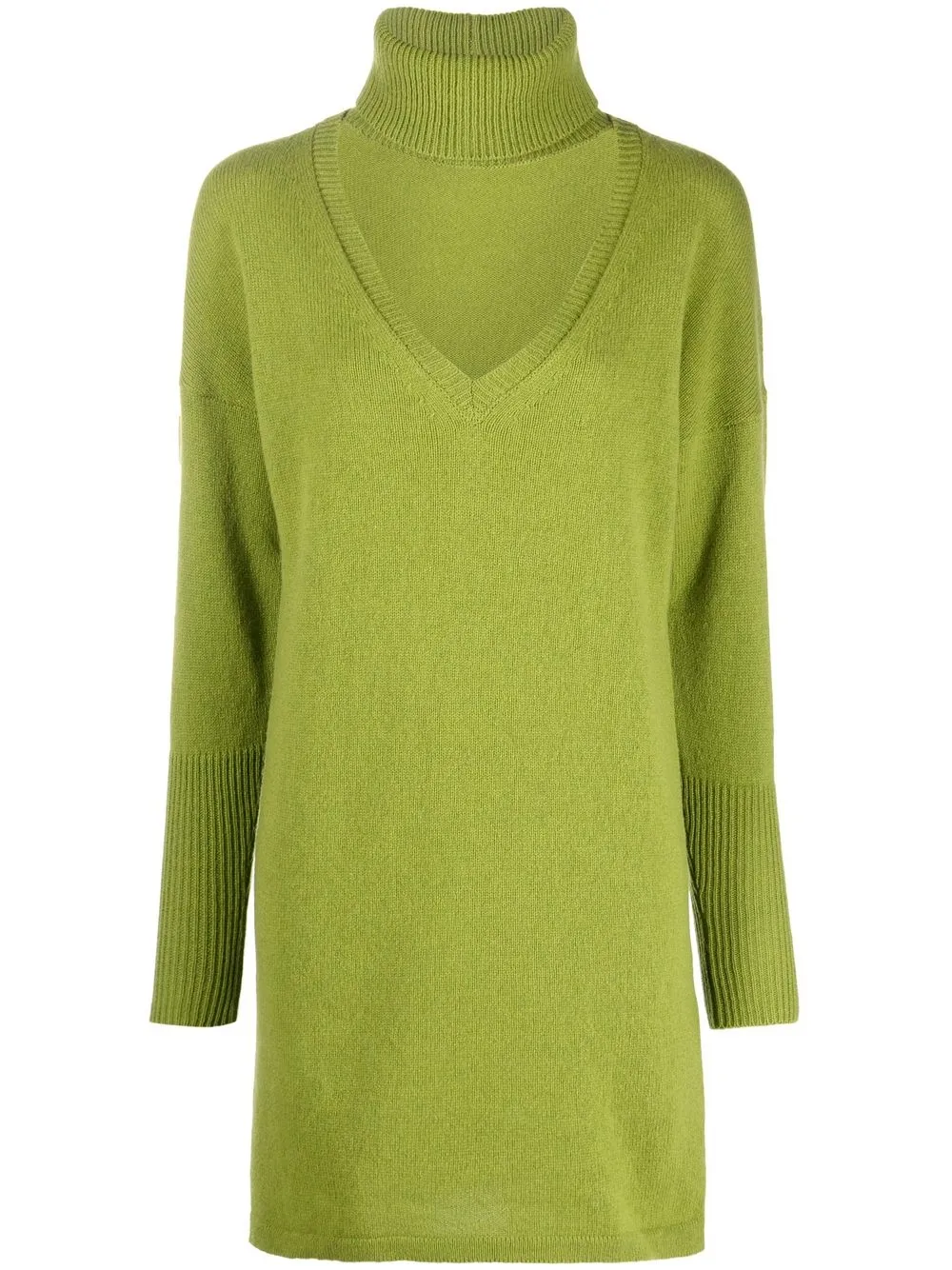 

Federica Tosi roll-neck detail knit jumper - Green