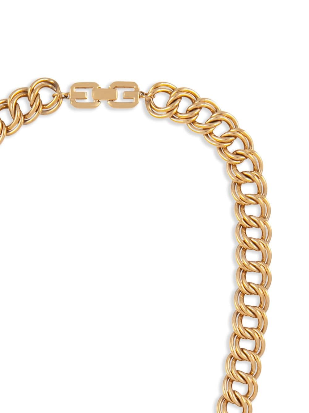 Pre-owned Givenchy 1980s Double-chain Necklace In Gold