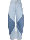 GANNI Stary patchwork tapered jeans - Blue