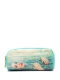 Seletti Sea Girl print wash bag - Blue