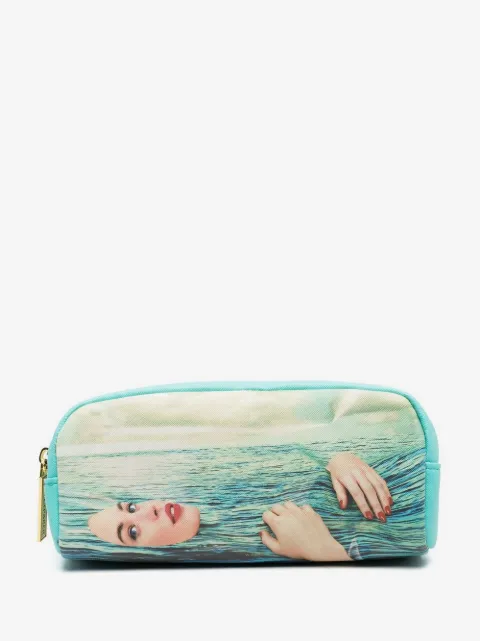 Seletti Sea Girl print wash bag