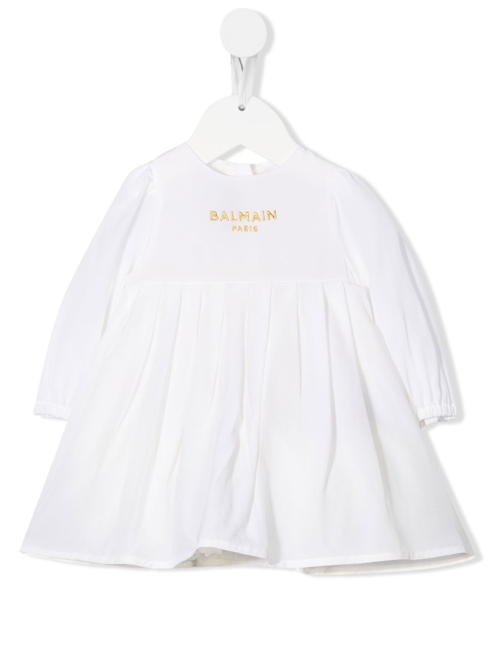 

Balmain Kids vestido con logo bordado - Blanco