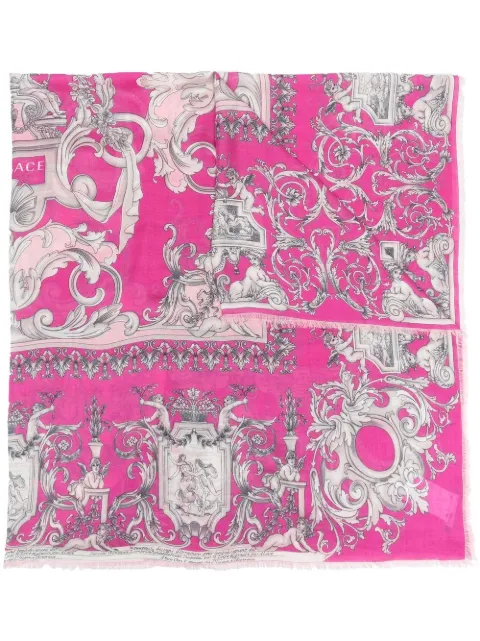logo wool-silk scarf