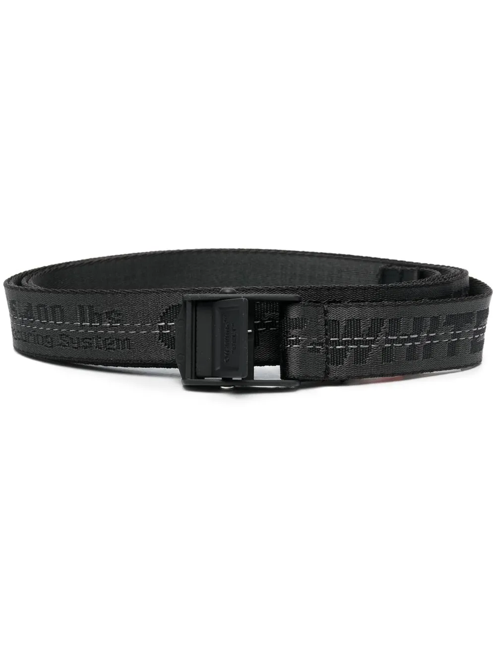 

Off-White cinturón Industrial con logo estampado - Negro
