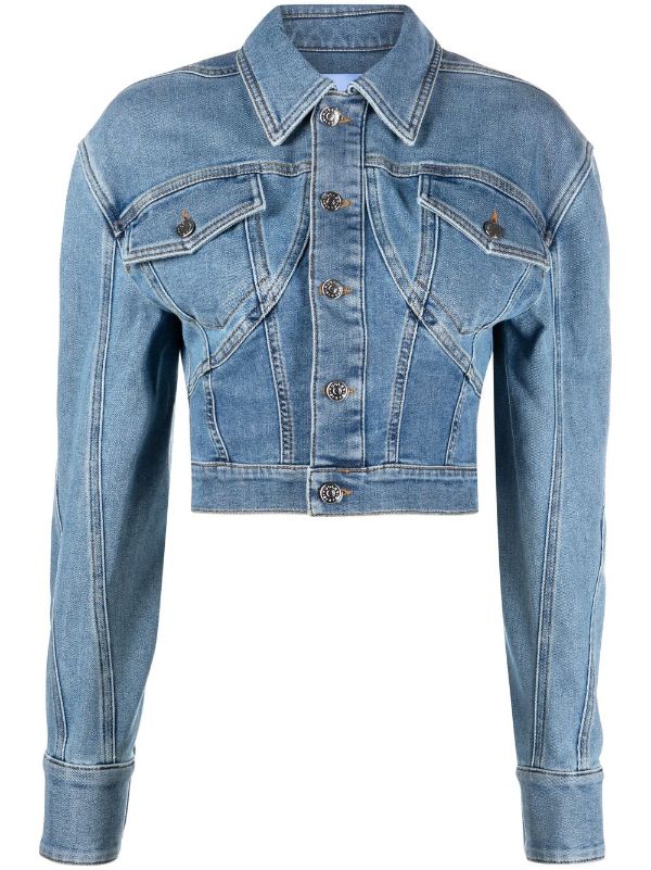 mugler denim jacket