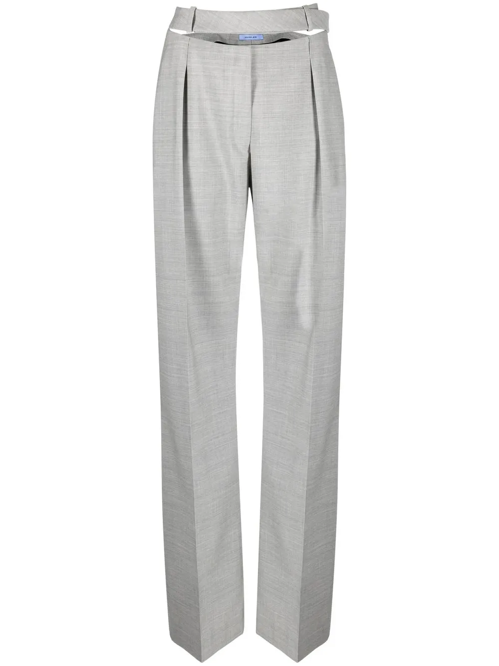 

Mugler cut-out waist tailored trousers - Grey