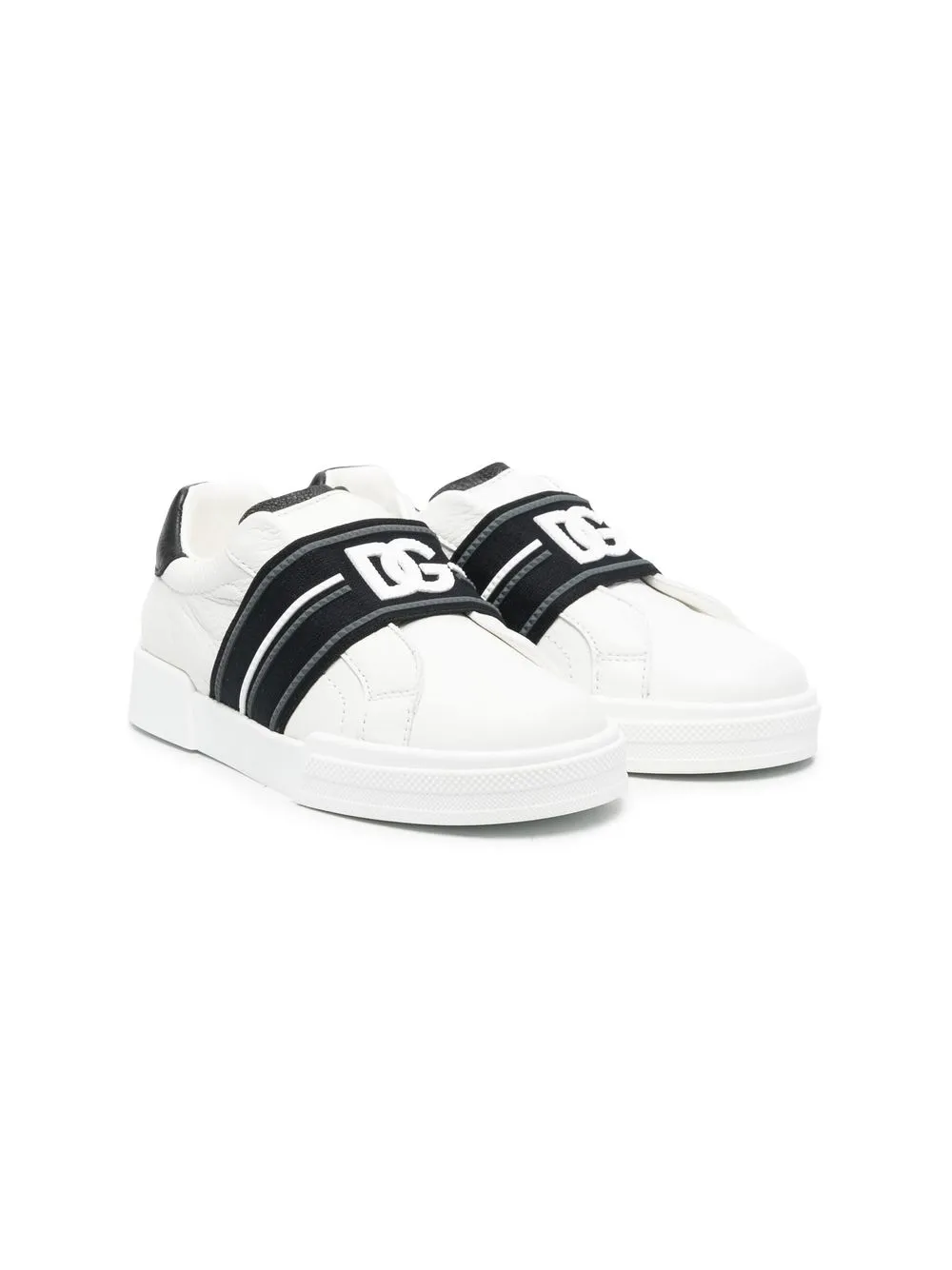 

Dolce & Gabbana Kids tenis con logo bordado - Blanco