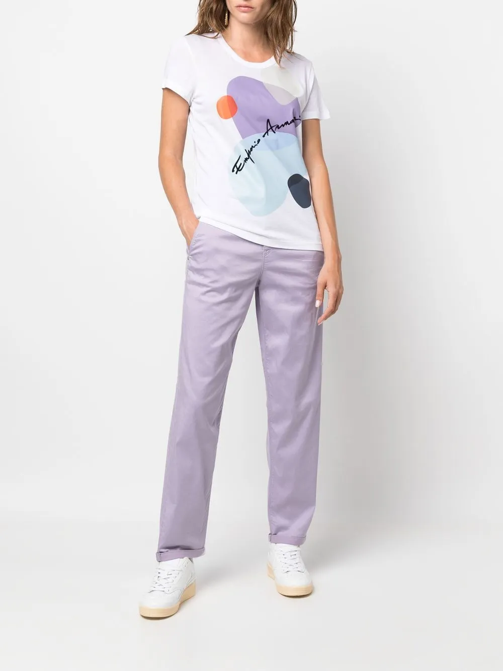 Emporio Armani T-shirt met grafische print - Wit