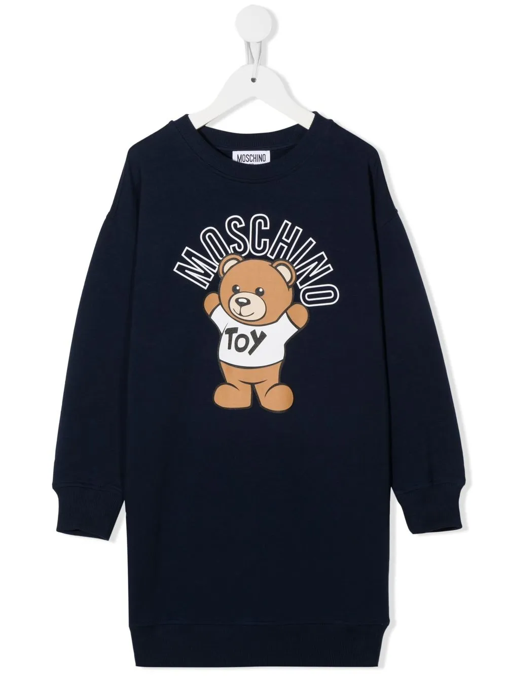 

Moschino Kids vestido tipo suéter con motivo Teddy Bear - Azul