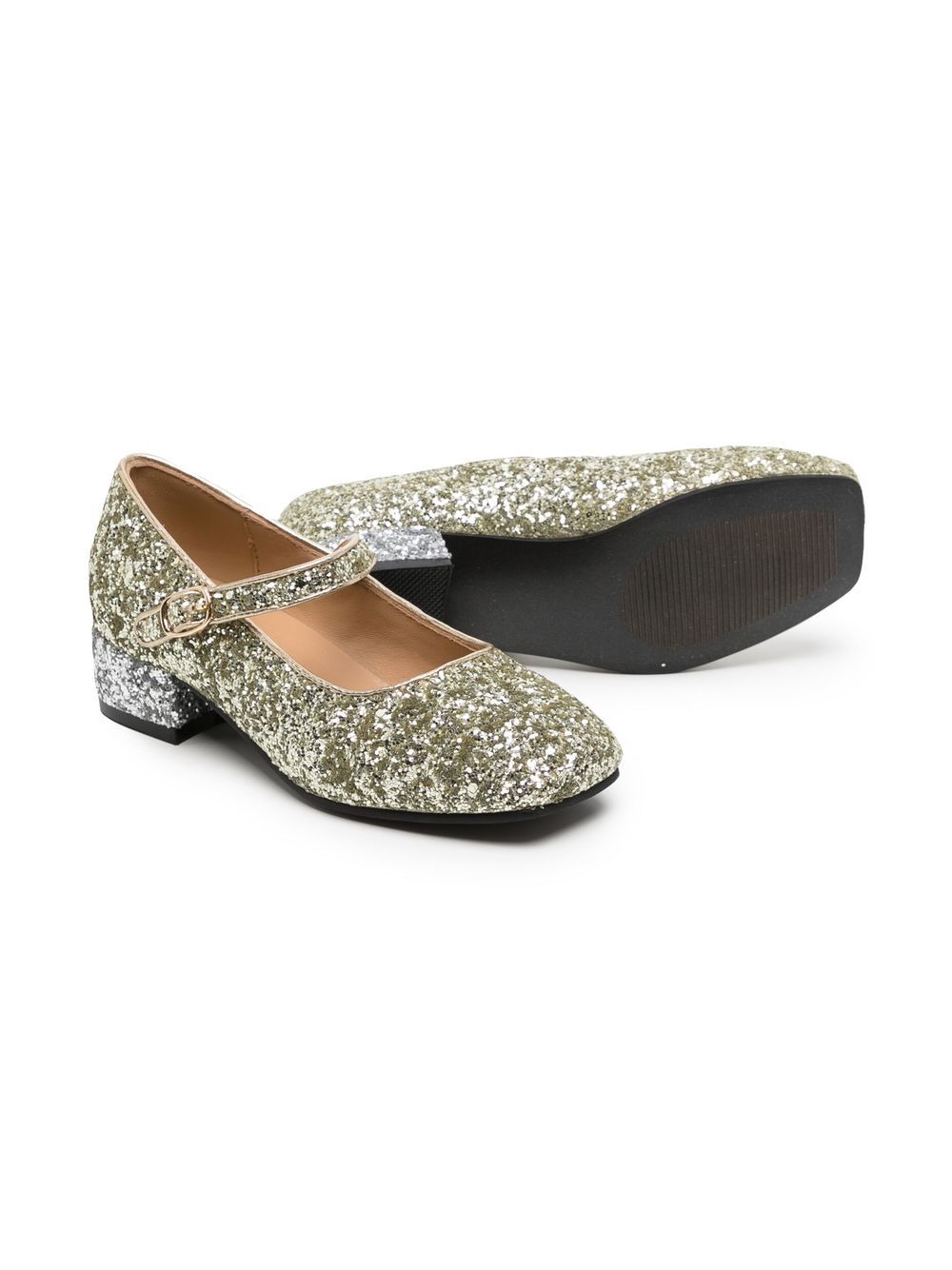 Age of Innocence Agnese glitter-embellished ballerina shoes - Gold