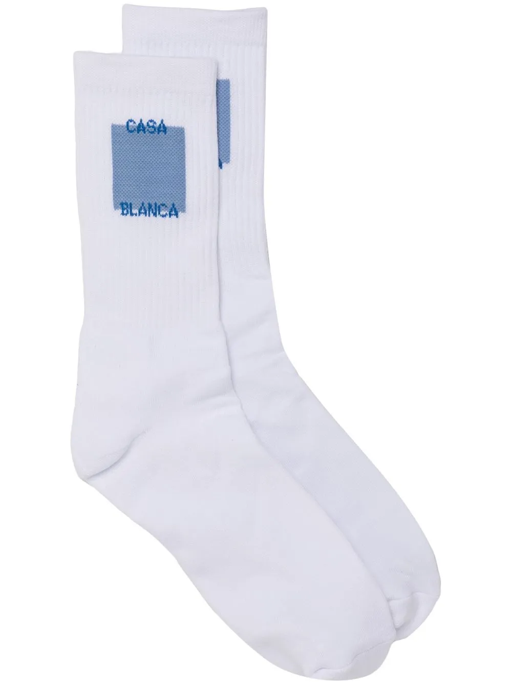 

Casablanca side logo-print socks - White