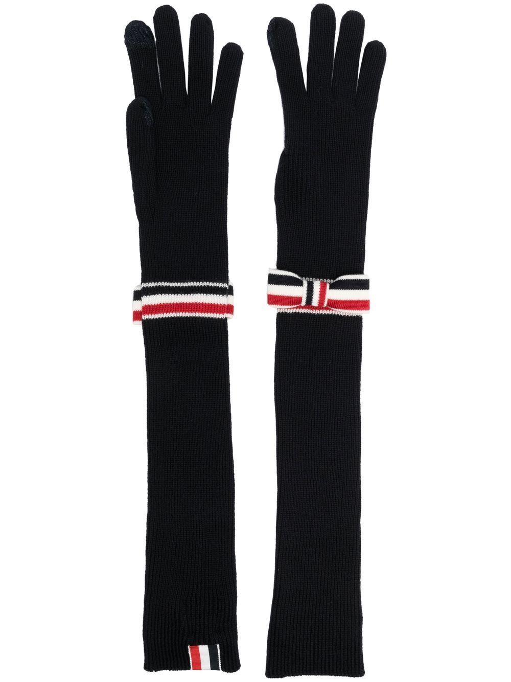 Thom Browne Virgin Wool bow-detail Gloves - Farfetch