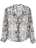 Amir Slama floral-print silk shirt - Black