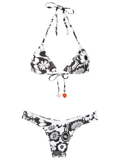 Amir Slama floral-print bikini set
