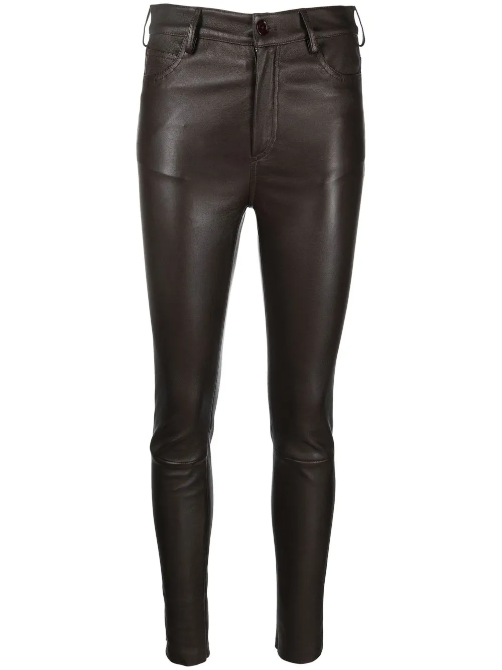 

Drome pantalones skinny con bolsillos - Marrón