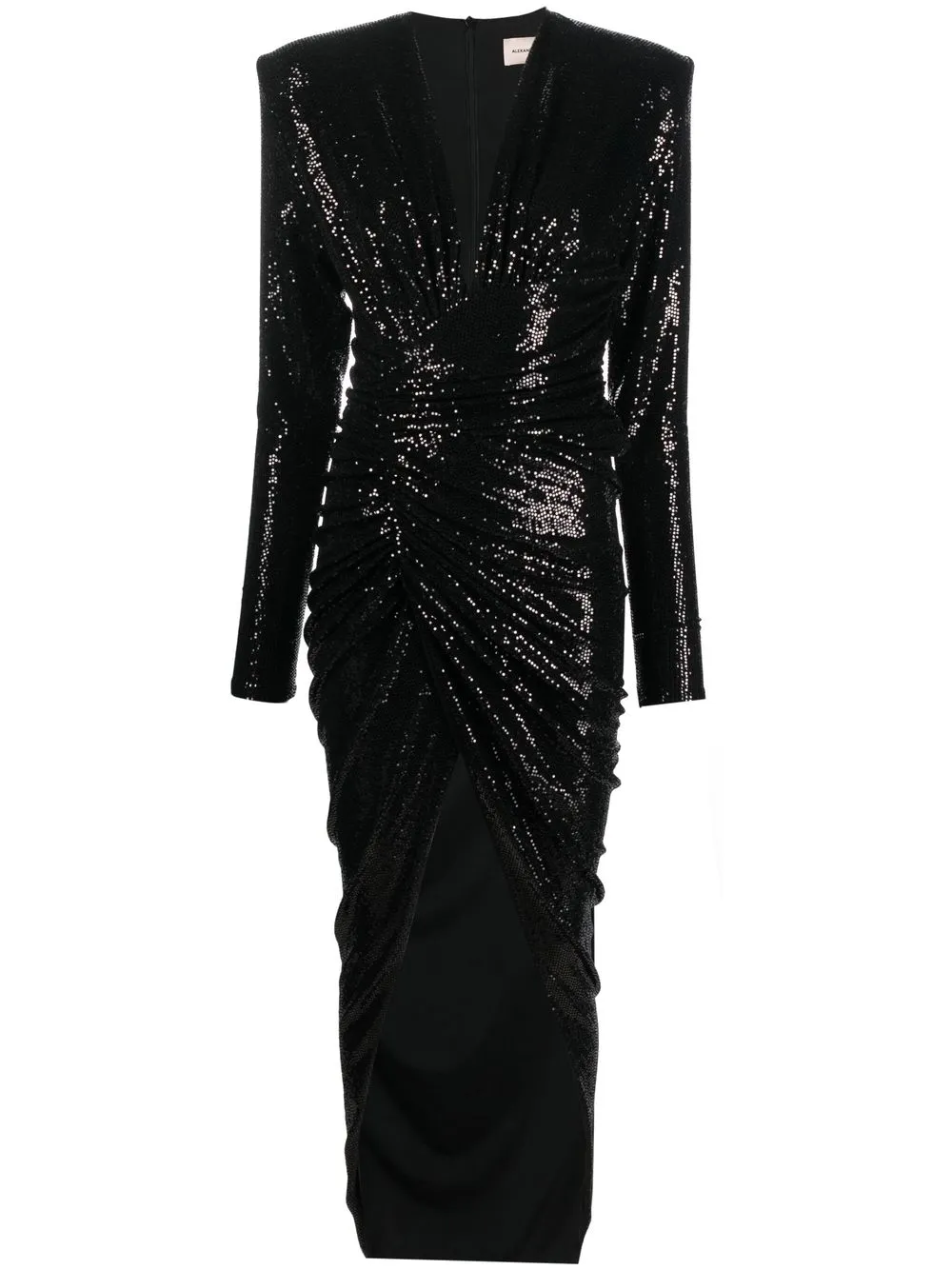 

Alexandre Vauthier sequin-embellished gathered-detail dress - Black