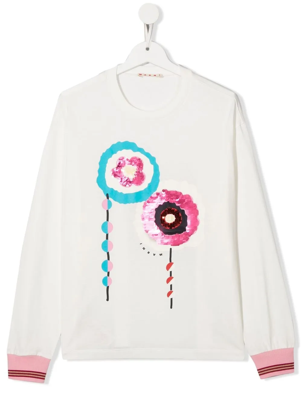 

Marni Kids playera con estampado floral - Blanco