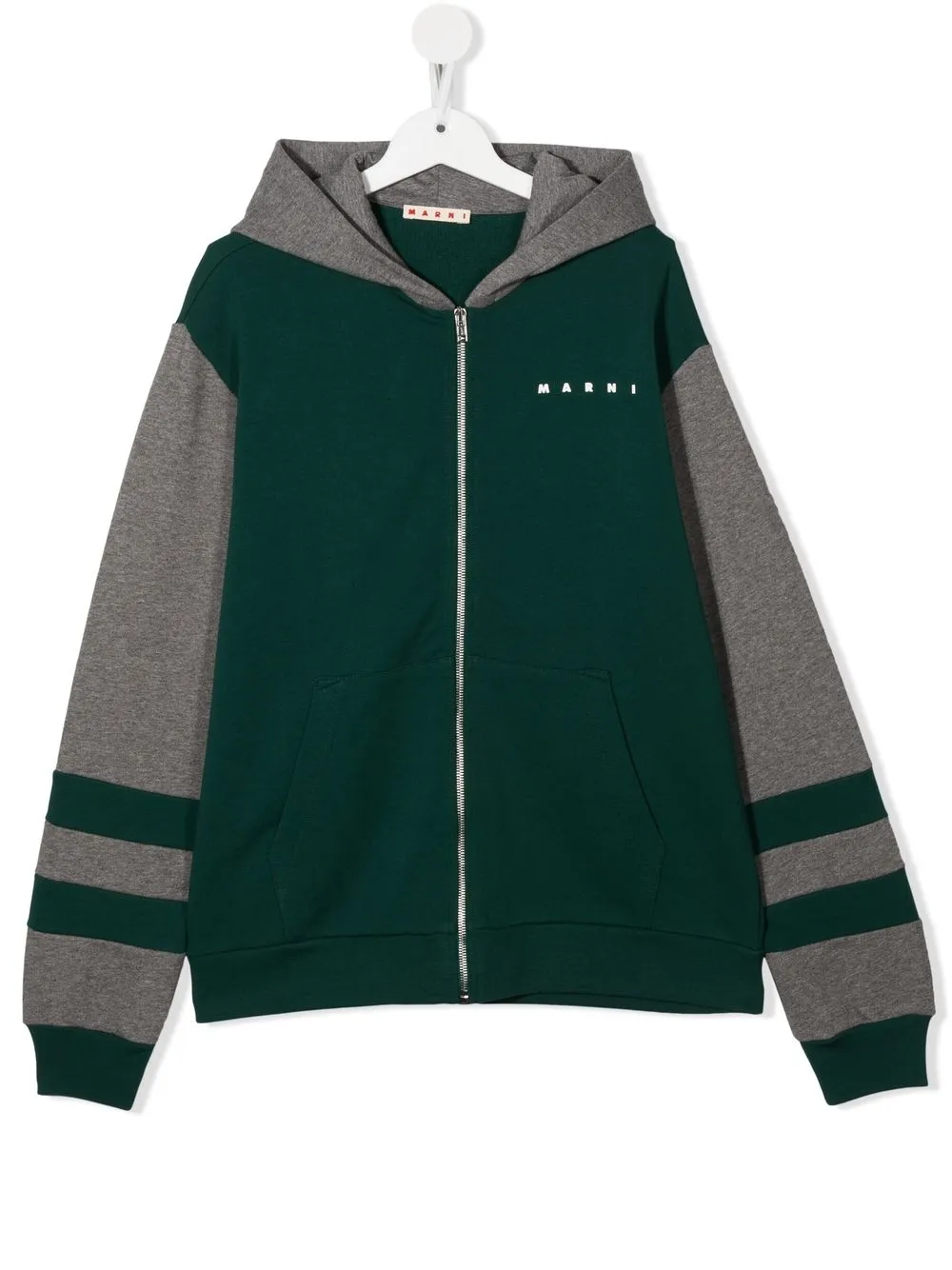 

Marni Kids TEEN logo-print zip-up hoodie - Green