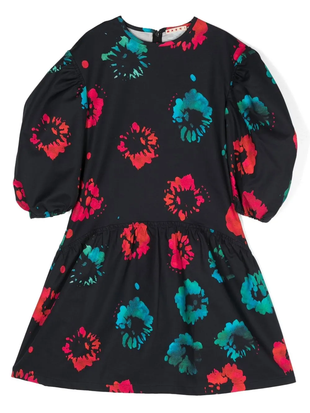 

Marni Kids vestido con estampado floral - Negro