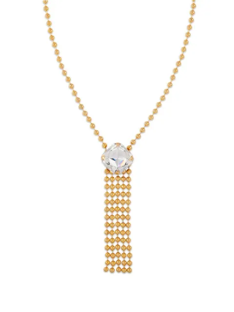 Susan Caplan Vintage 1990s chain tassel Swarovski necklace